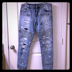 Embellish Paint Splatter Men’s Denim